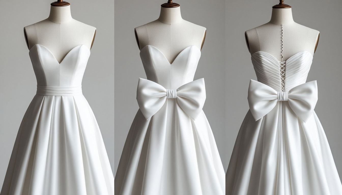 бант на свадебном платье