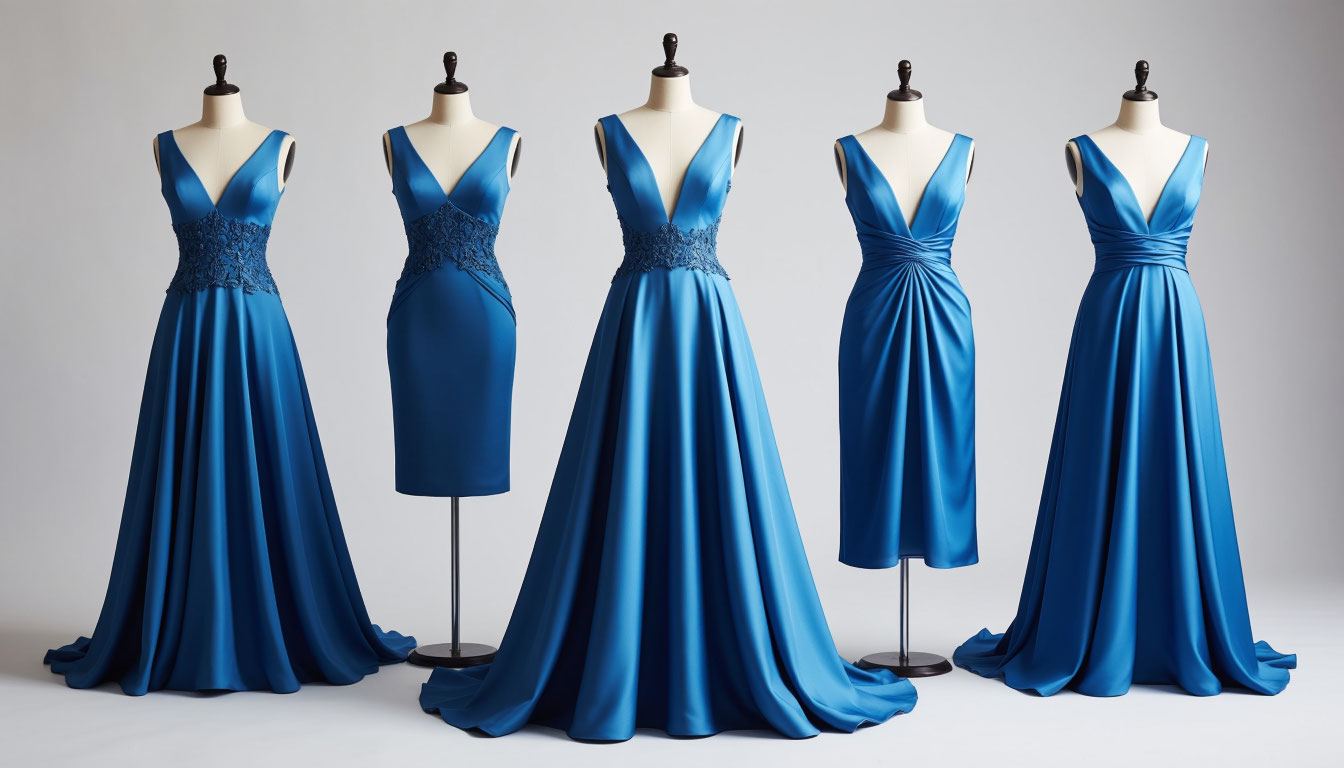 синие платья